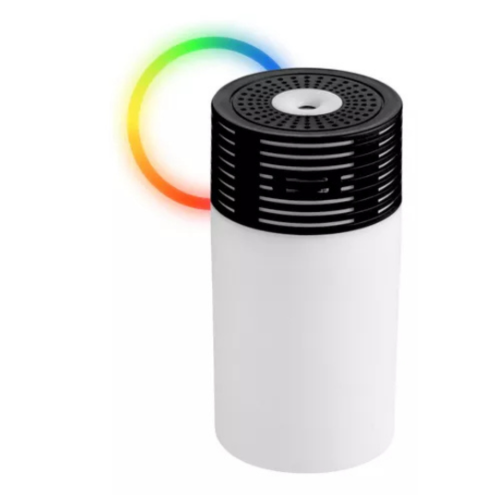 Umidificador de Ar Ultrassônico com LED Preto – Clima Agradável e Estilo na Sua Casa