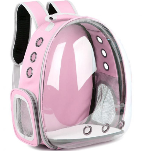 Mochila Pet Transporte para Cães e Gatos Rosa – Visão Ampla, Conforto e Segurança em Cada Passeio