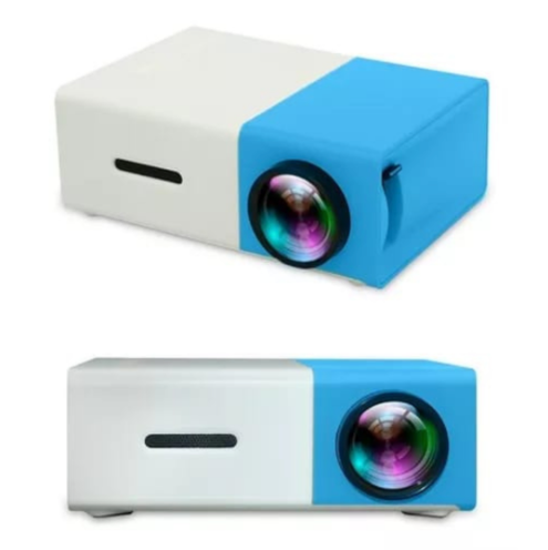 Mini Projetor Portátil LED Azul – Alta Definição em Qualquer Lugar