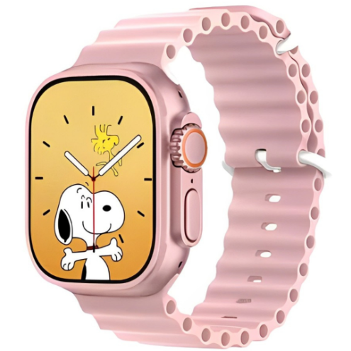 Smartwatch GS9 Ultra Mini 41mm – Rosa com 2 Pulseiras Exclusivas