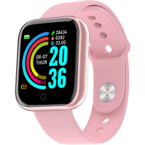 Smartwatch D20 Rosa – Estilo, Saúde e Conectividade no Seu Pulso