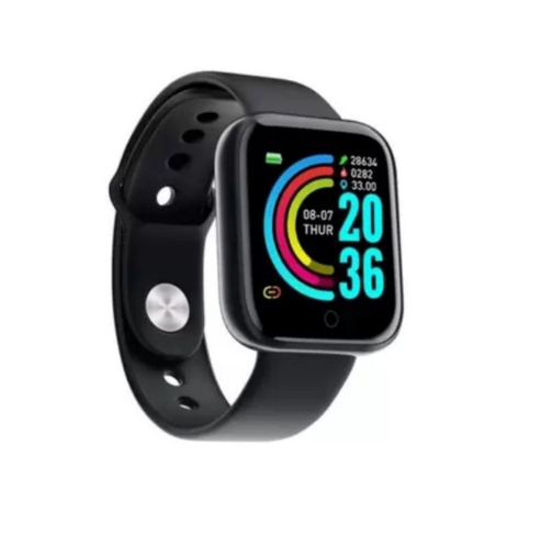 Smartwatch D20 Preto – Estilo, Saúde e Conectividade no Seu Pulso