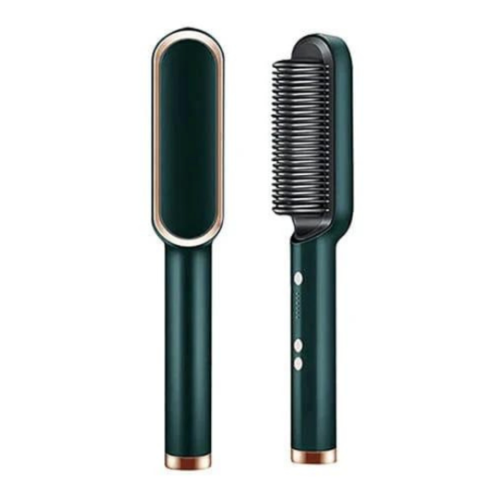 Escova Alisadora Elétrica Bivolt Verde – Praticidade e Cabelos Lisos em Minutos