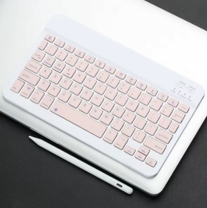 Kit Teclado + Mouse Sem Fio Bluetooth AN-030 Rosa – Estilo, Conectividade e Liberdade para Seu Dia a Dia