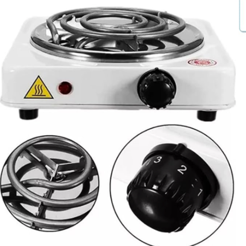 Mini Fogão Elétrico Portátil 1 Boca Branco – Cozinhe Onde Quiser com Eficiência e Segurança