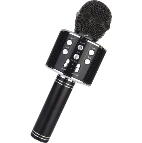 Microfone Bluetooth Karaokê WS-858 Preto – A Diversão Começa com Você no Palco