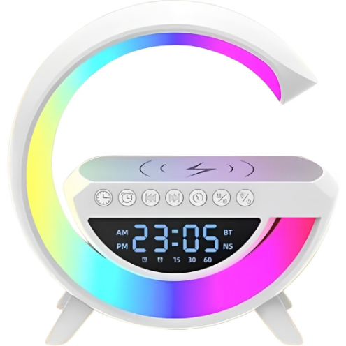 G Speaker Smart Station BM-F946-B – Luminária, Relógio, Caixa de Som e Carregador por Indução em um só produto