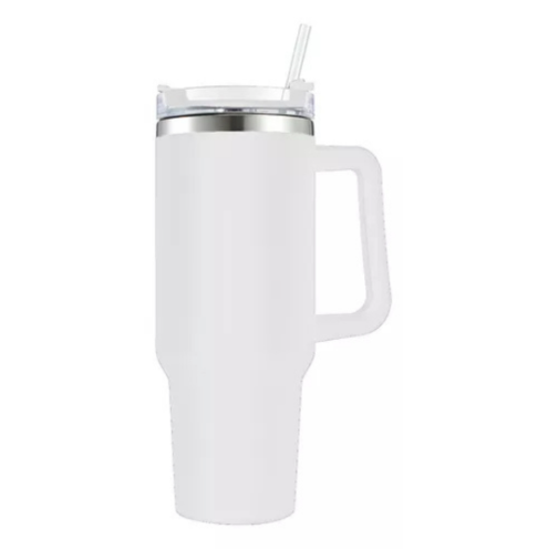 Copo Térmico Quencher 1200ml com Alça e Canudo Branco – Bebidas Sempre na Temperatura Perfeita, Onde Você Estiver