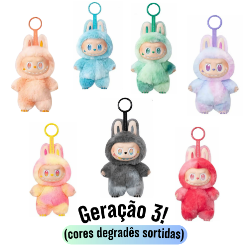 Labubu Monstros Geração 3 sem Caixa – Pingente Colecionável Personalizável (Cores Degradês Surpresa)
