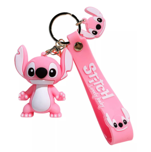 Chaveiro Pingente Animação Premium Emborrachado Kids – Rosa