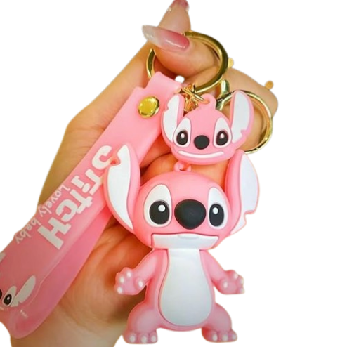 Chaveiro Pingente Animação Premium Emborrachado Kids – Rosa