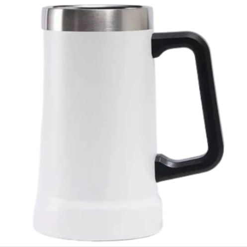 Caneca Térmica Inox de Cerveja 709ml – Branco
