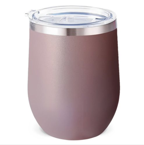 Copo Cuia Térmico Inox com Tampa Antivazamento 360ml – Rosê