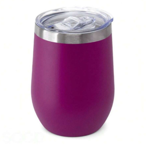 Copo Cuia Térmico Inox com Tampa Antivazamento 360ml – Roxo