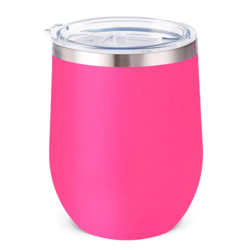 Copo Cuia Térmico Inox com Tampa Antivazamento 360ml – Pink