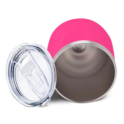 Copo Cuia Térmico Inox com Tampa Antivazamento 360ml – Pink