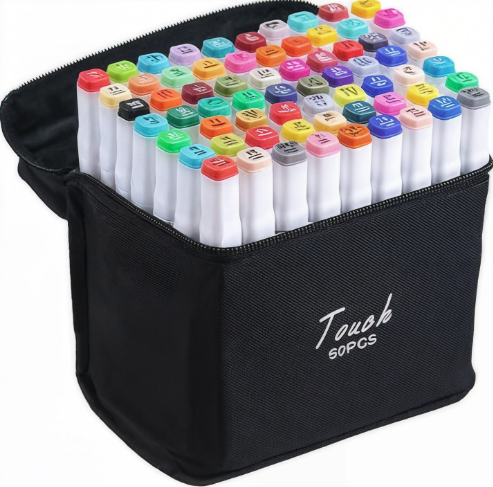 Kit Livro de Colorir + 60 Canetas Dupla Ponta – Tema de Filme (Azul)
