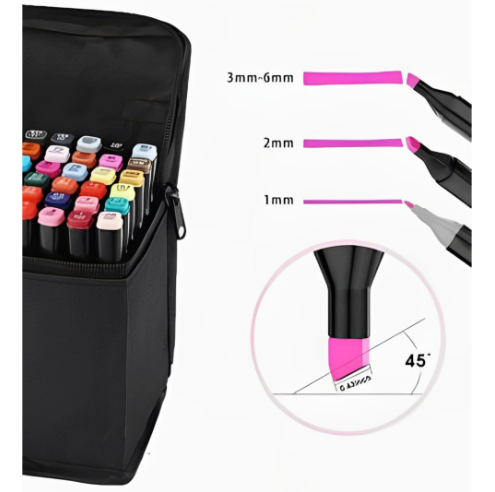Kit Livro de Colorir + 60 Canetas Dupla Ponta – Tema de Filme (Azul)