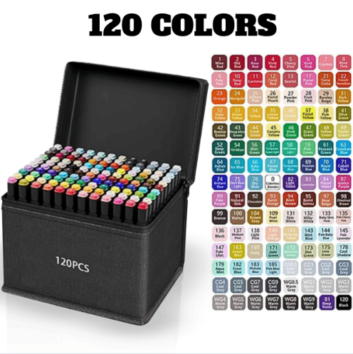 Kit Livro de Colorir + 120 Canetas Dupla Ponta – Tema de Filme (Rosa)
