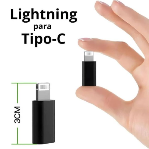 Adaptador USB-C para Lightning – Conecte Tudo no seu iPhone ou iPad