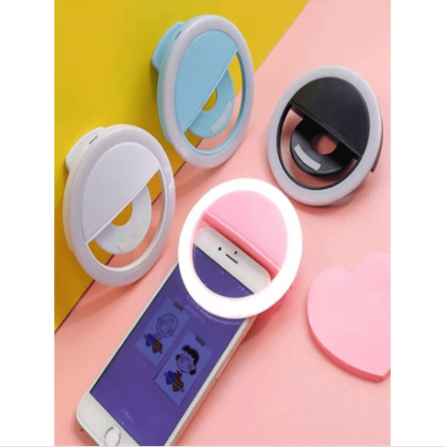 Ring Light Clip Selfie com LED – Iluminação Profissional na Palma da Mão