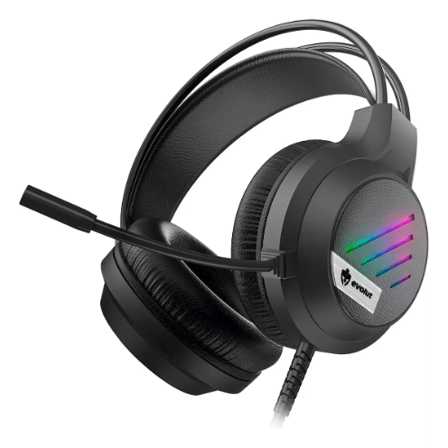 Headset Gamer Evolut Lesh EG-306 RGB Preto – Imersão Total, Desempenho Profissional