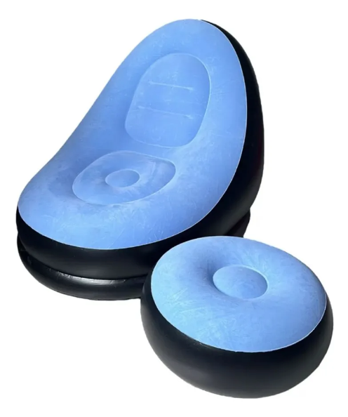 Poltrona Inflável BM-F1110 Azul – Conforto Portátil e Estiloso para Qualquer Ambiente
