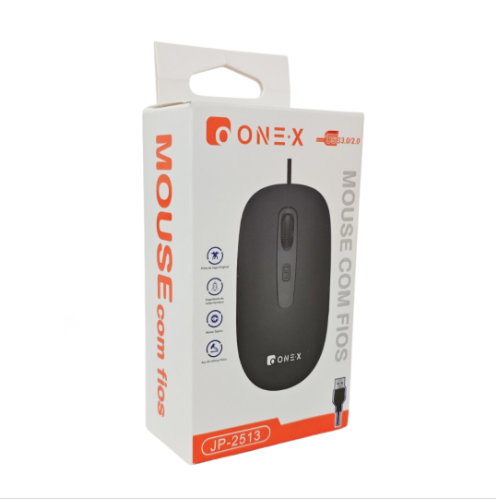 Mouse com Fio Onex JP-2513 – Precisão, Conforto e Desempenho ao Seu Alcance