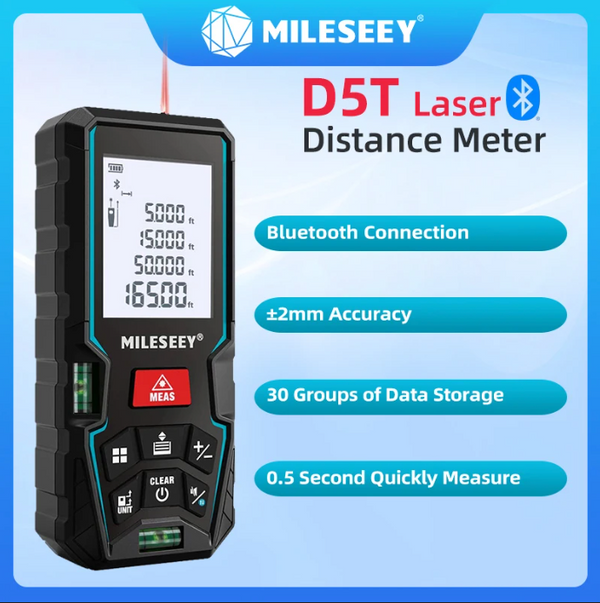 MILESEEY D5T – Trena Laser Medição Precisa com Tecnologia Bluetooth