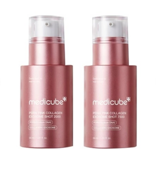 Sérum facial com microagulhamento e colágeno PDRN Pink Collagen Exosome Shot Ampoule 2000 e 7500