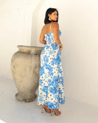 Vestido Bojo Midi Feminino - Azul Claro