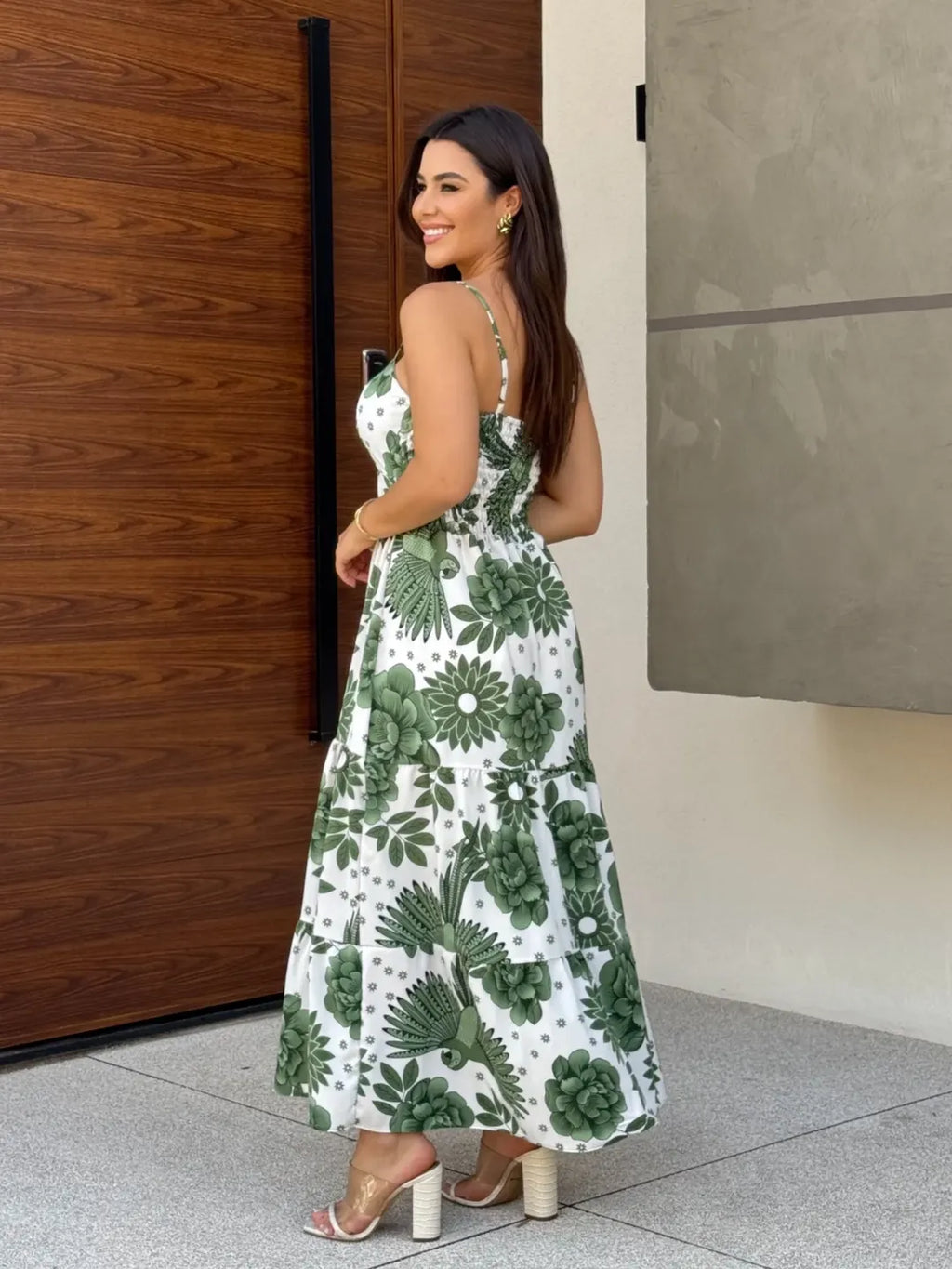 Vestido Bojo Midi Feminino - Verde