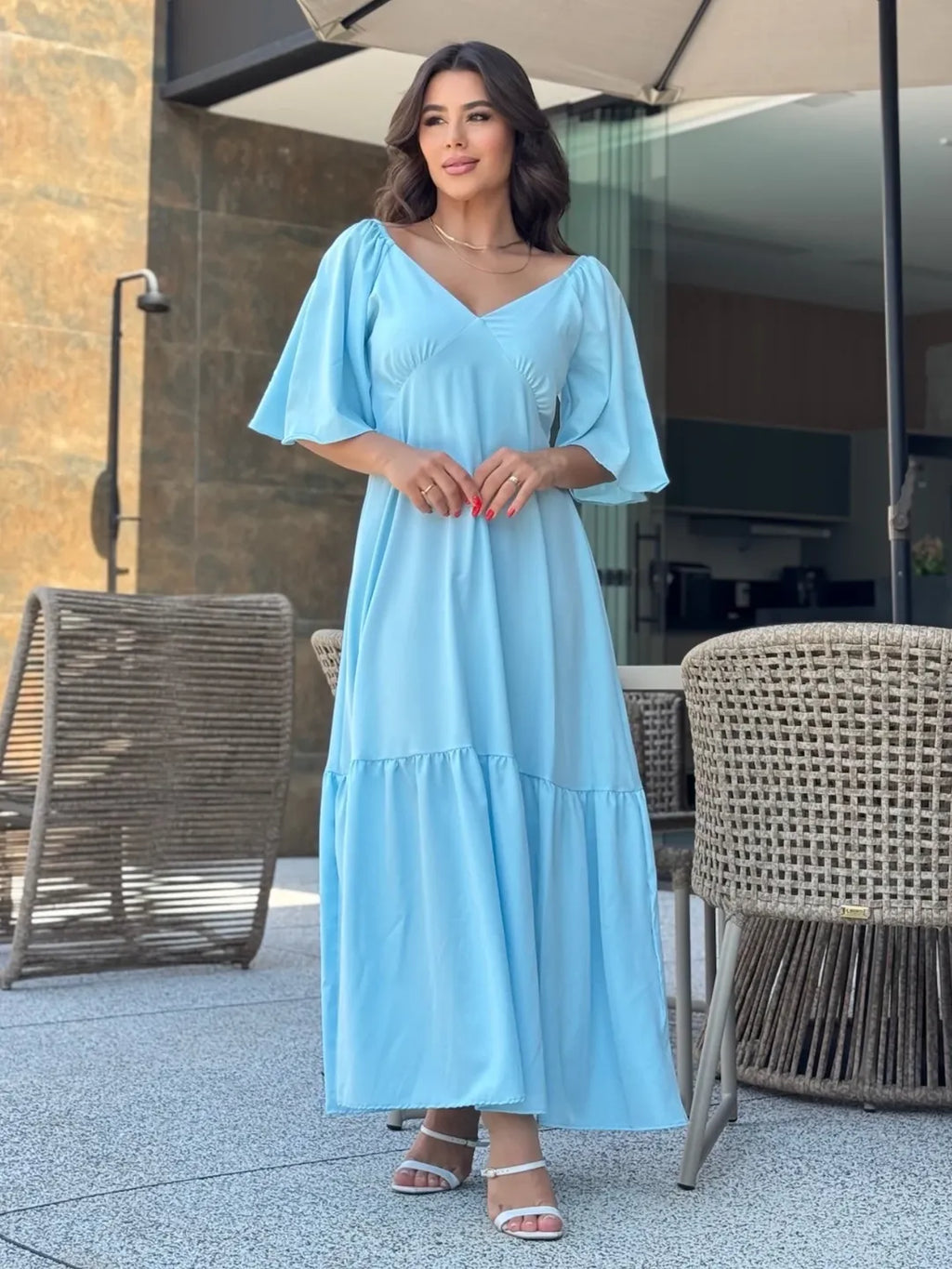 Vestido Jade Feminino - Azul Claro