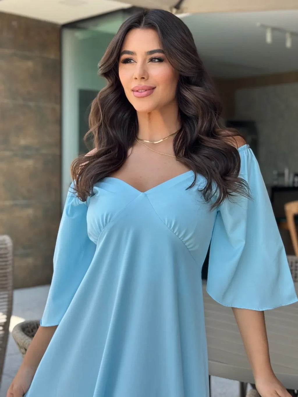 Vestido Jade Feminino - Azul Claro