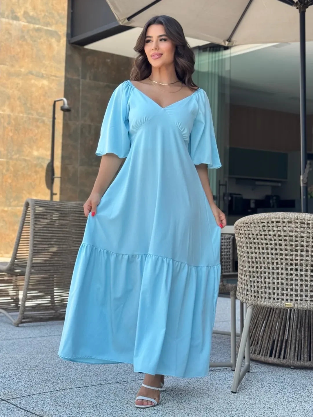 Vestido Jade Feminino - Azul Claro