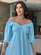 Vestido Jade Feminino - Azul Claro