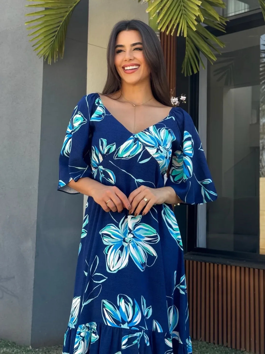 Vestido Jade Feminino - Azul