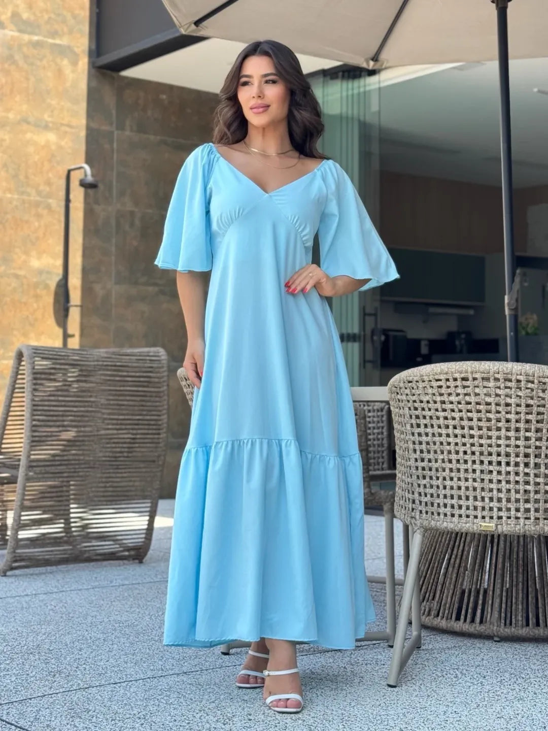 Vestido Jade Feminino - Azul Claro