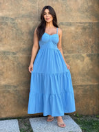 Vestido Mari Feminino - Azul
