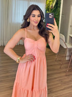 Vestido Mari Feminino - Pêssego