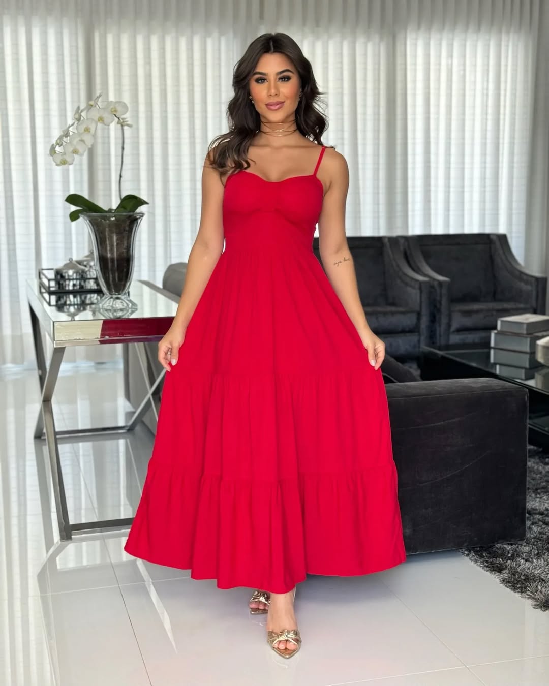 Vestido Mari Feminino - Vermelho