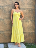 Vestido Mari Feminino - Amarelo