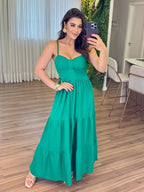 Vestido Mari Feminino - Verde Bandeira