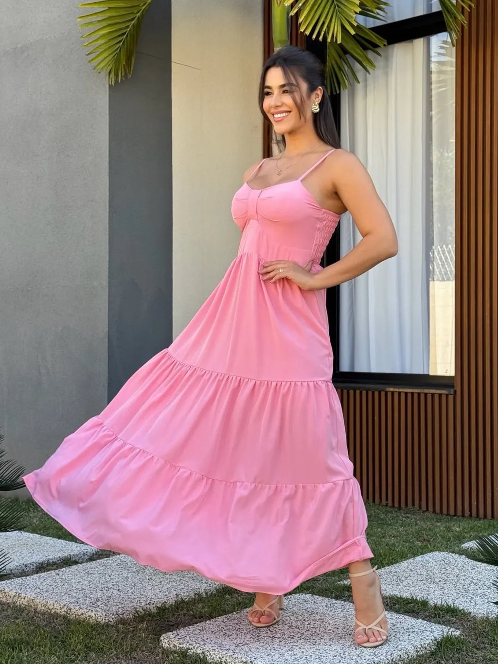 Vestido Mari Feminino - Rosa