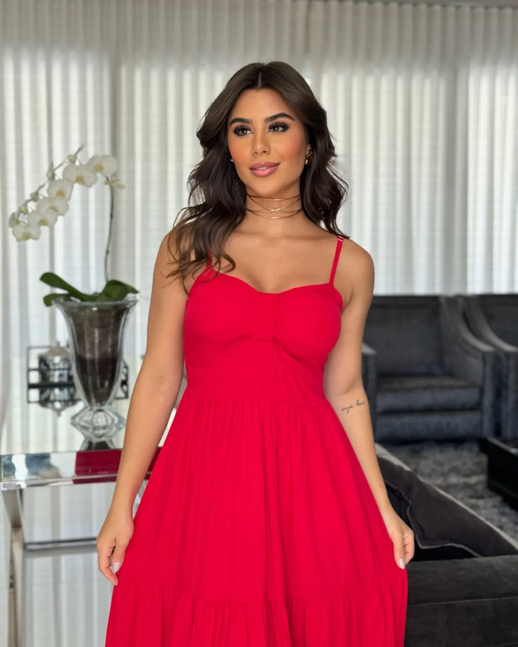 Vestido Mari Feminino - Vermelho