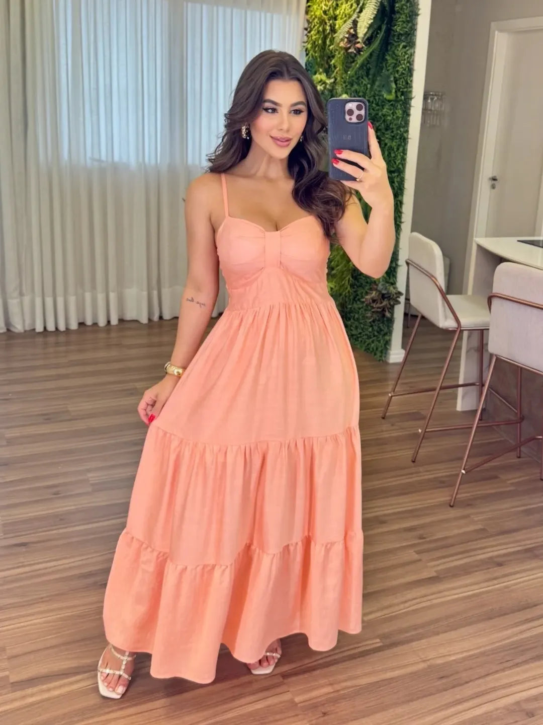 Vestido Mari Feminino - Pêssego