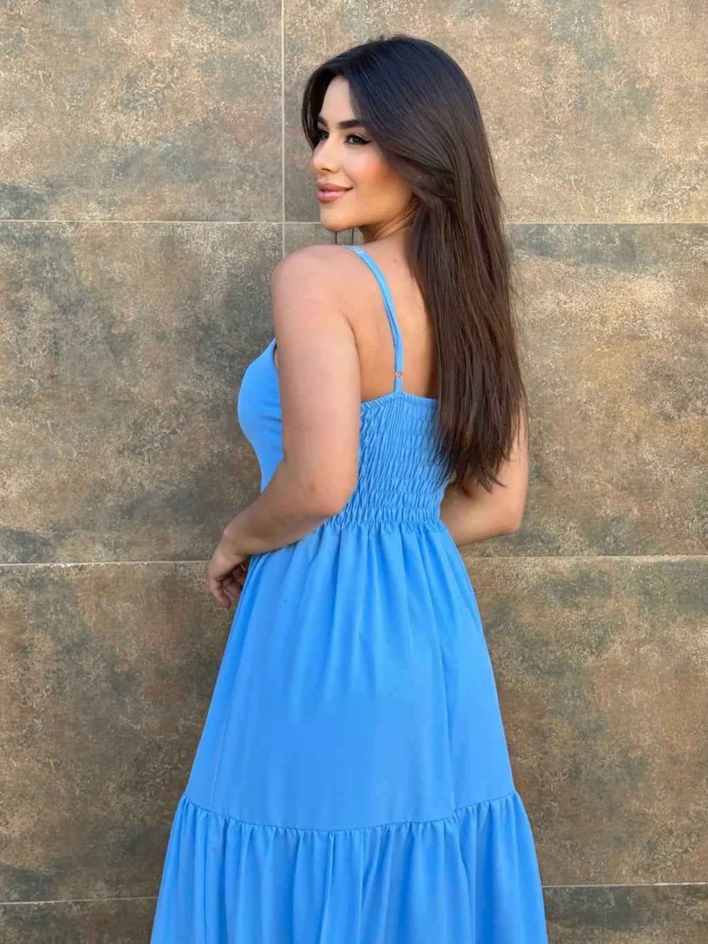 Vestido Mari Feminino - Azul