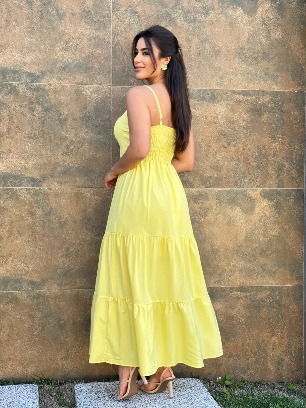 Vestido Mari Feminino - Amarelo