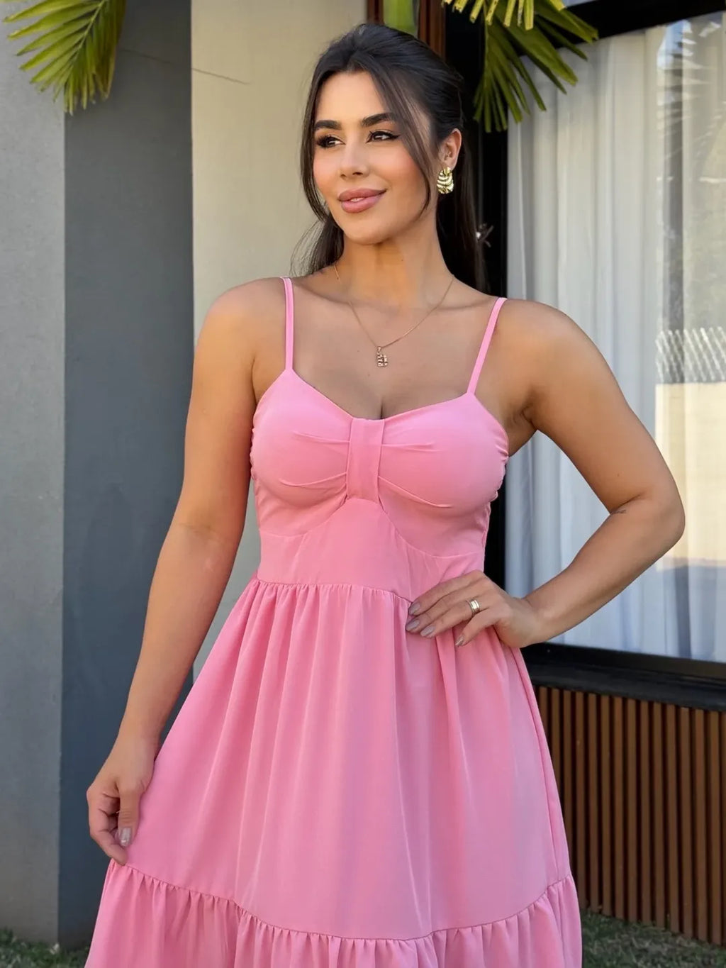 Vestido Mari Feminino - Rosa
