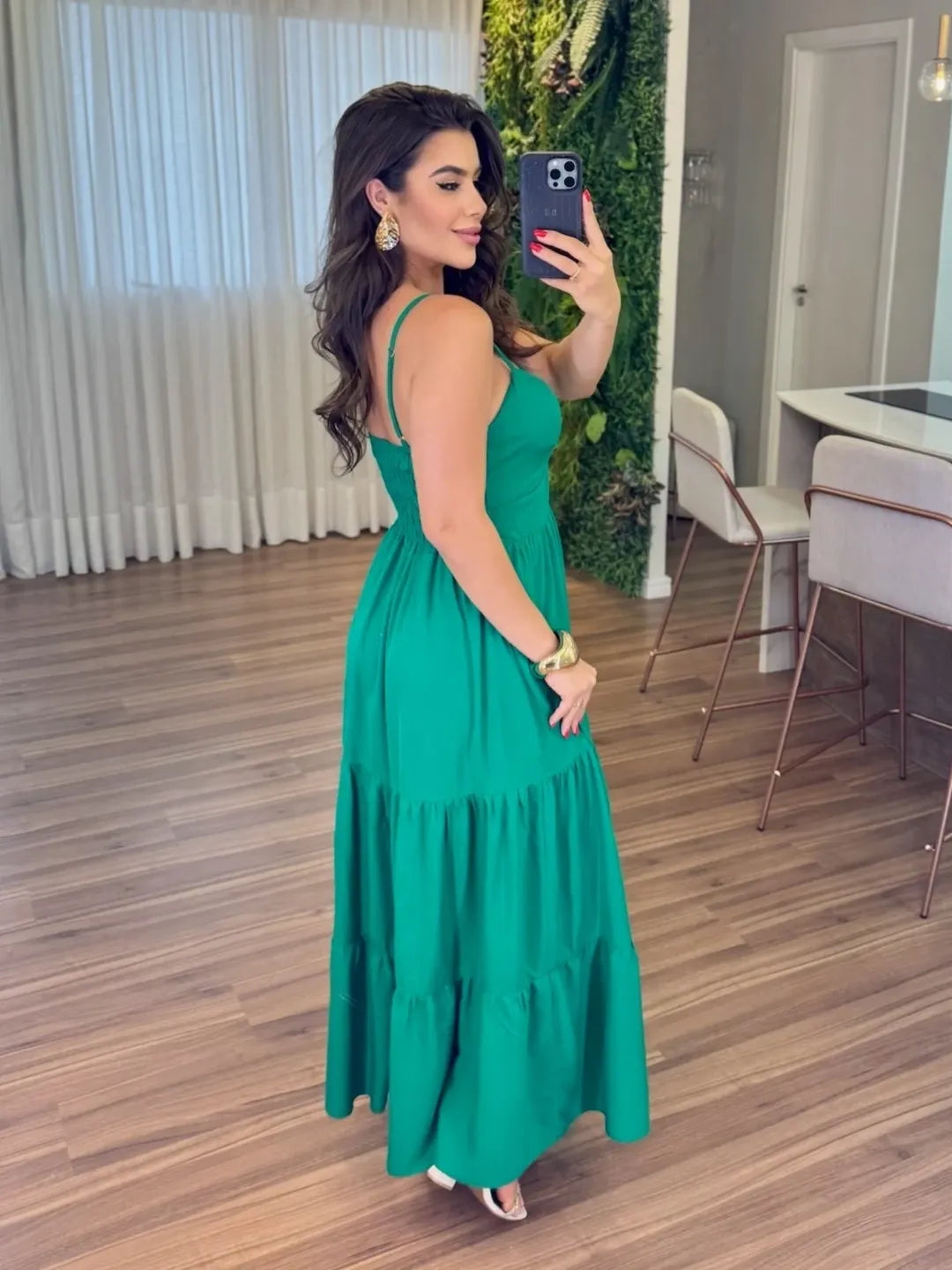 Vestido Mari Feminino - Verde Bandeira